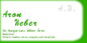 aron weber business card