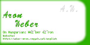 aron weber business card